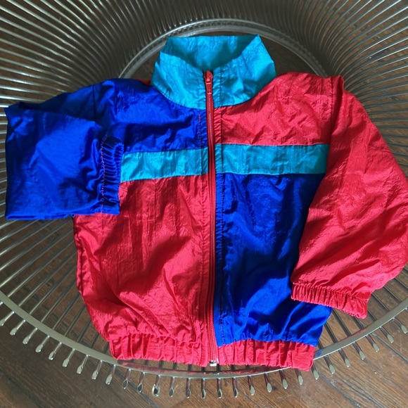 Vintage 80s color block windbreaker jacket size 18 m unisex colorful - Picture 8 of 8